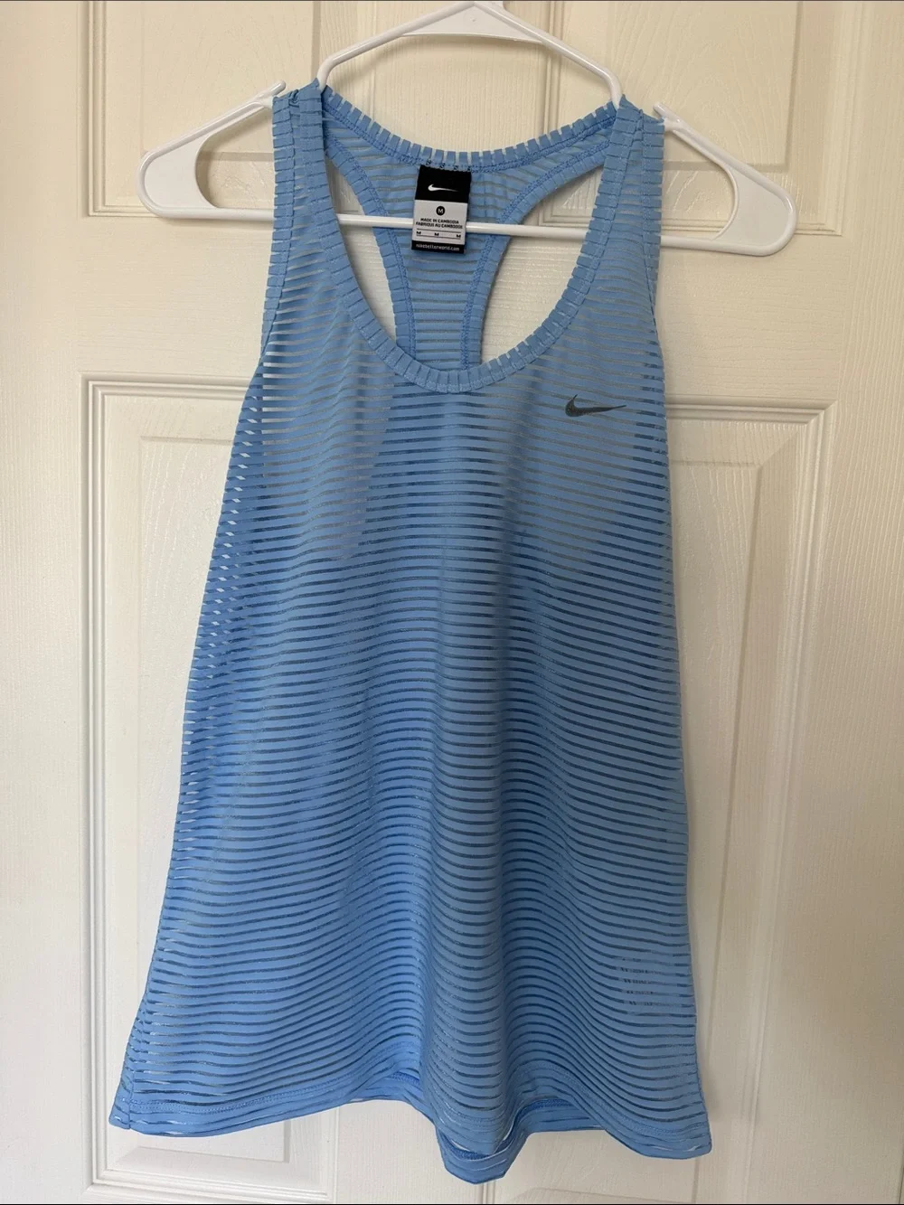 Nike Sky Blue Mesh Racerback Tank